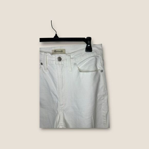 Madewell The Perfect Vintage Straight Jean in Tile White Ripped Knee Edition Siz - Picture 7 of 11